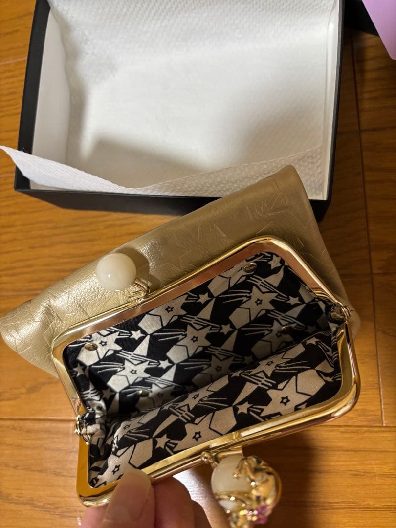 ANNA SUI ゴールド 星柄 二つ折り財布