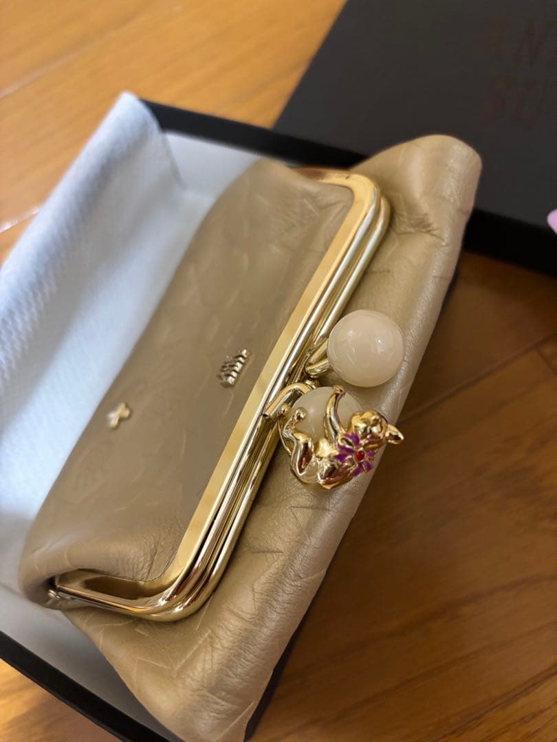 ANNA SUI ゴールド 星柄 二つ折り財布