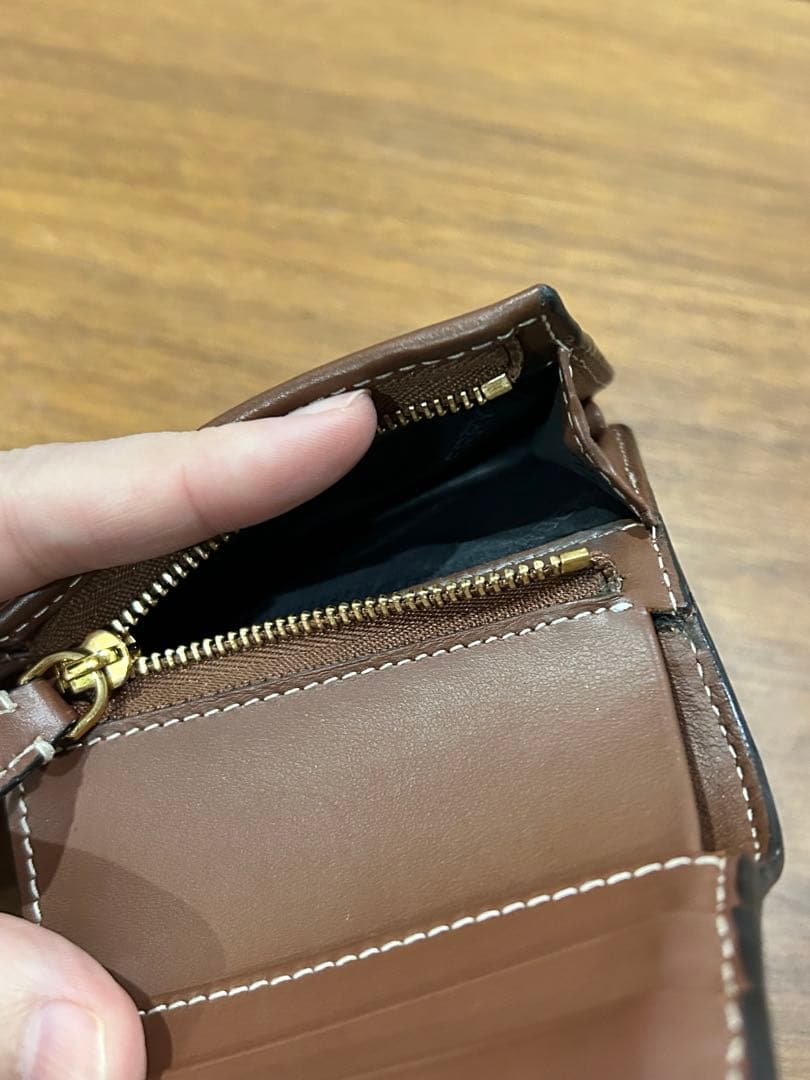 BURBERRY 二つ折り財布 ブラウン チェック柄