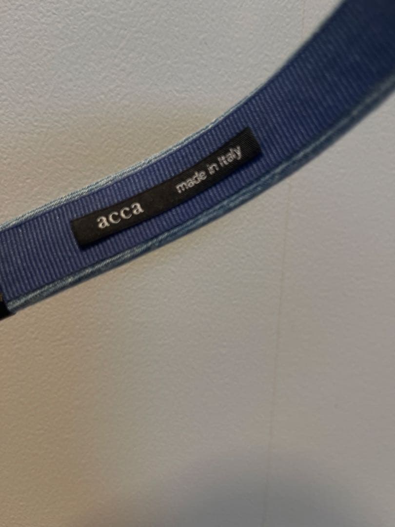 デニムアズールパールチェーンカチューシャ　acca ブルー