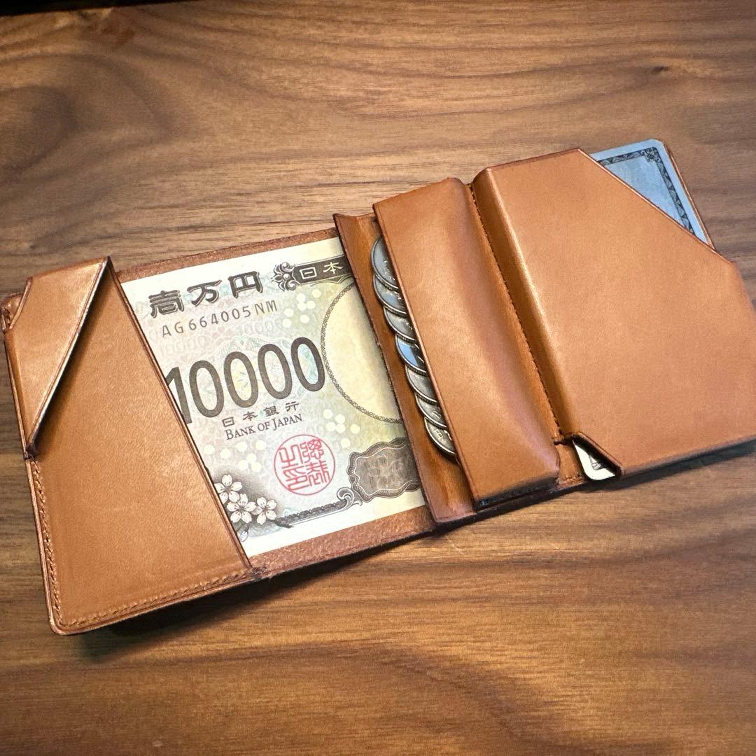 SYRINX Hitoe Fold Liscio ミニマル レザー 財布