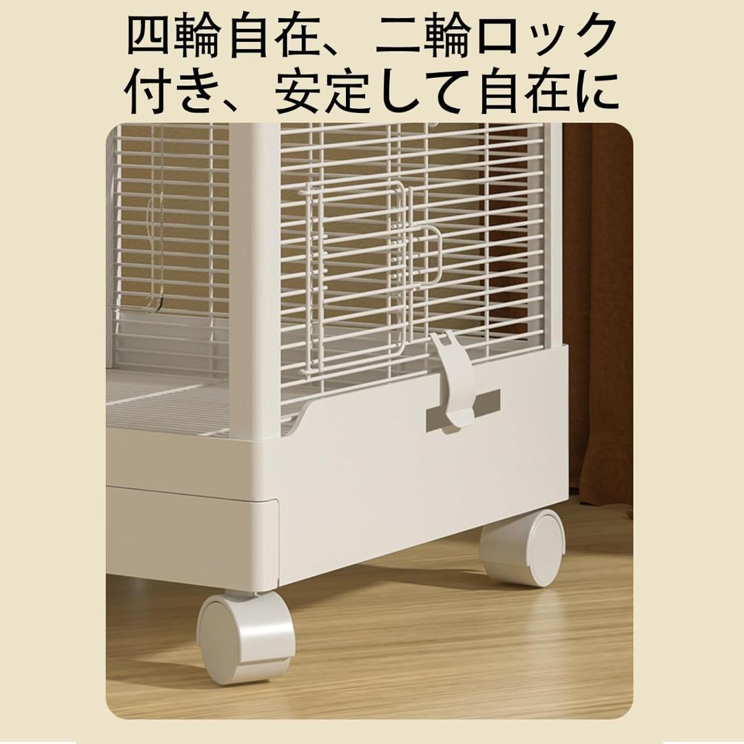 Ruexue鳥かご 透明アクリル扉 シングルレイヤー（45x45x57.5cm）