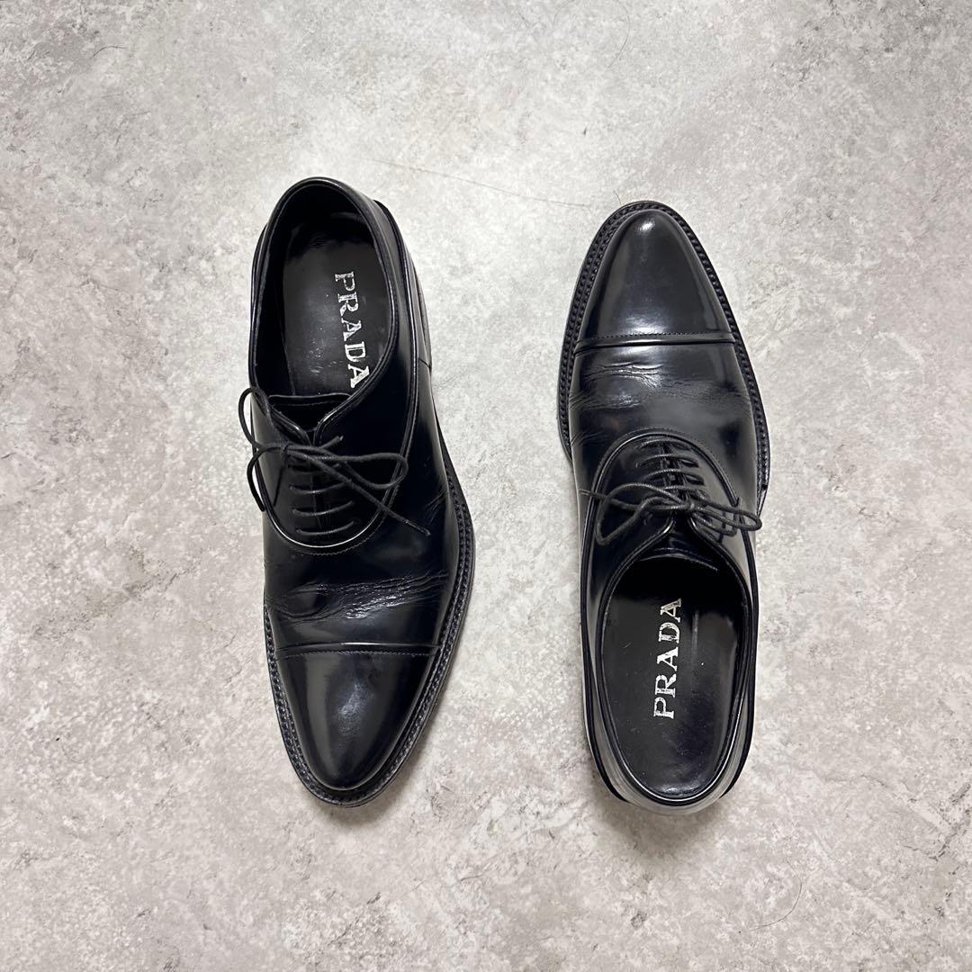 靴 00s prada archive leather dress shoes