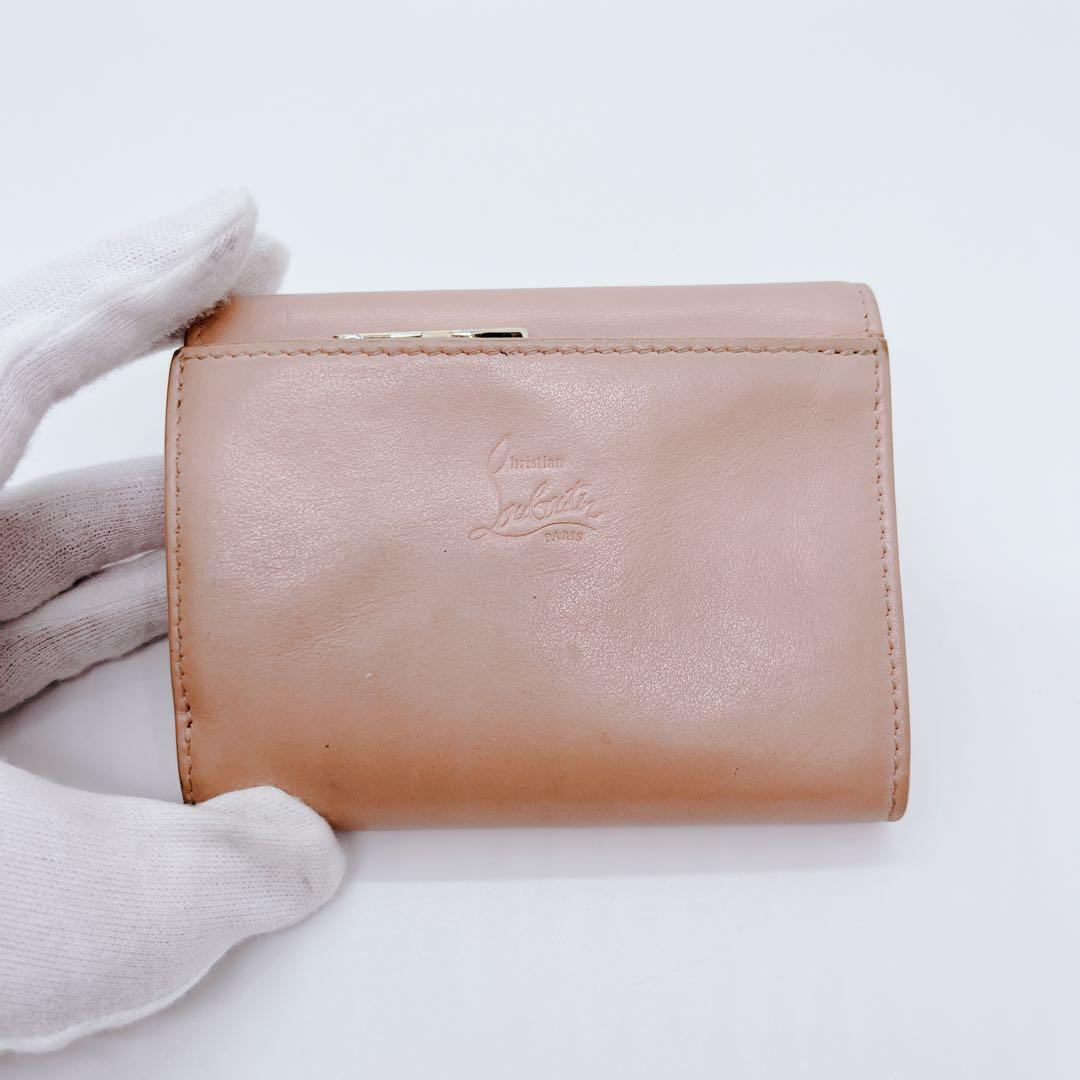 【正規品】Christian Louboutin ルブタン 3つ折り財布 ピンク