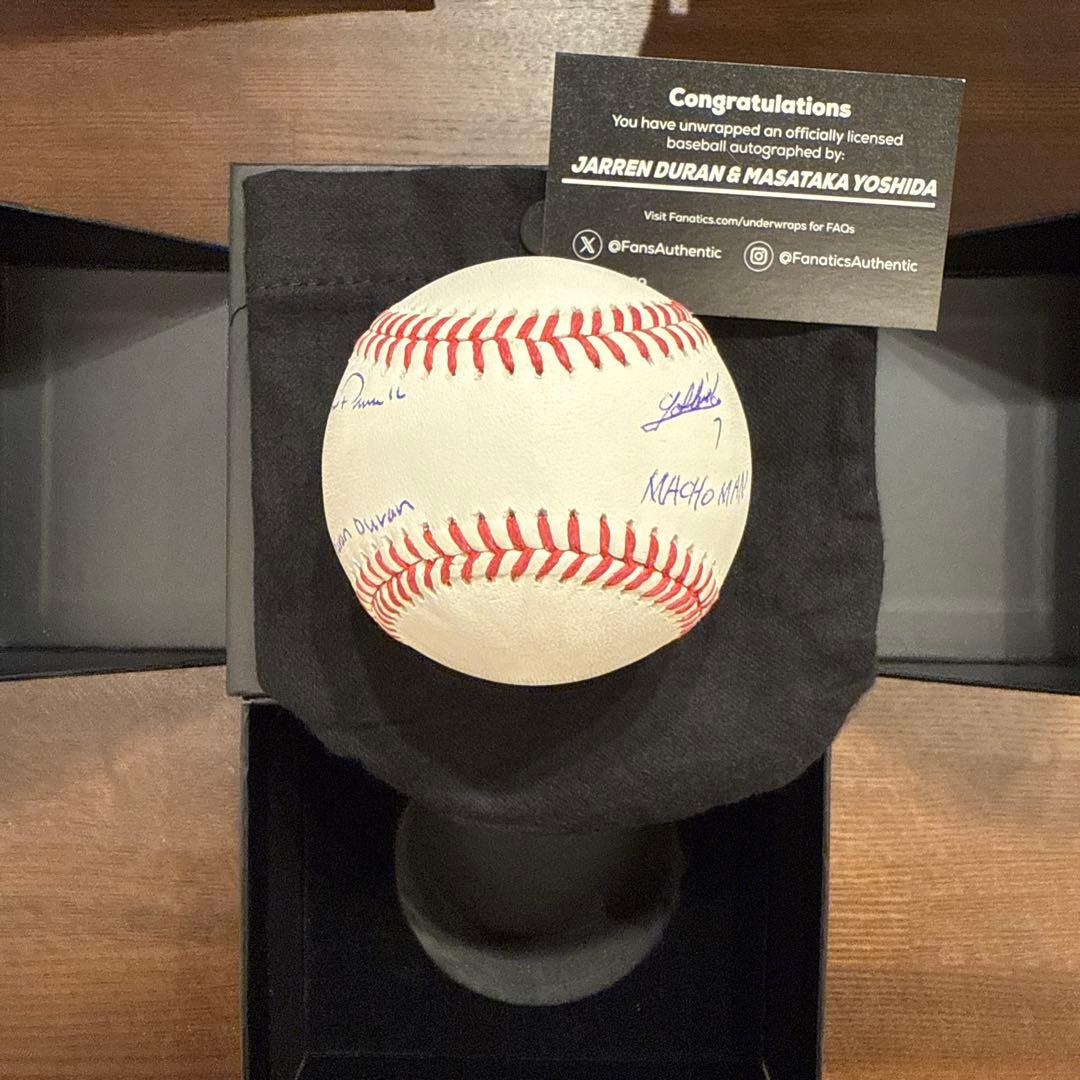 H*R様 吉田正尚 ジャレン・デュラン マルチ サインボール MLB Fanat