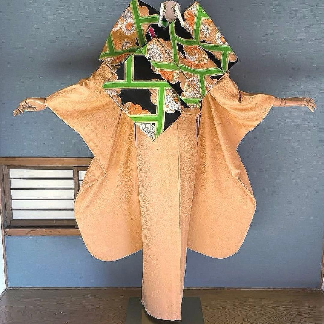 振袖フルセットますいわ屋　手染め　紋意匠　無地　成人式振袖　振袖　裄丈70