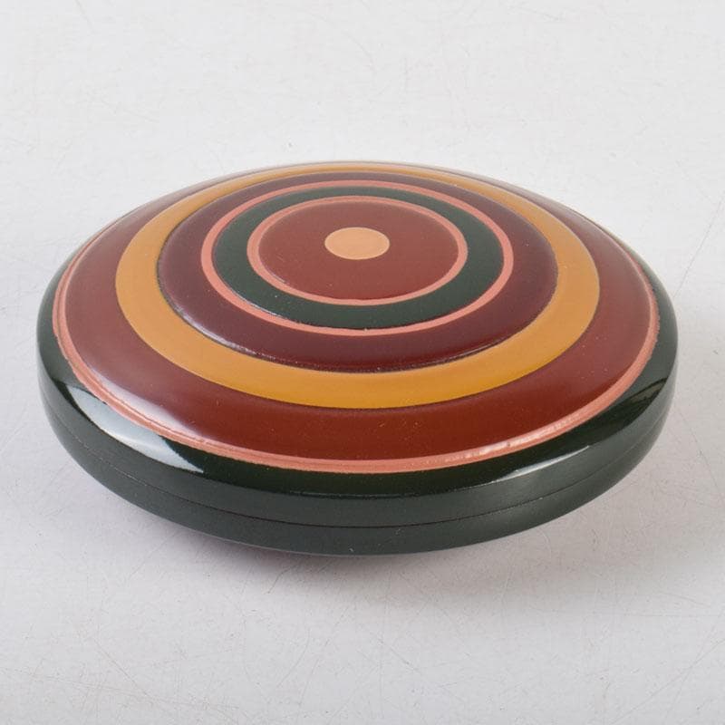 茶道具　中村香鳳作　独楽塗　香合　共箱　V　8566