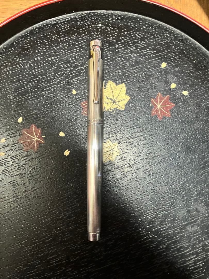 【Sana出品】総スターリングシルバー軸万年筆　OMAS　18K　小太刀研