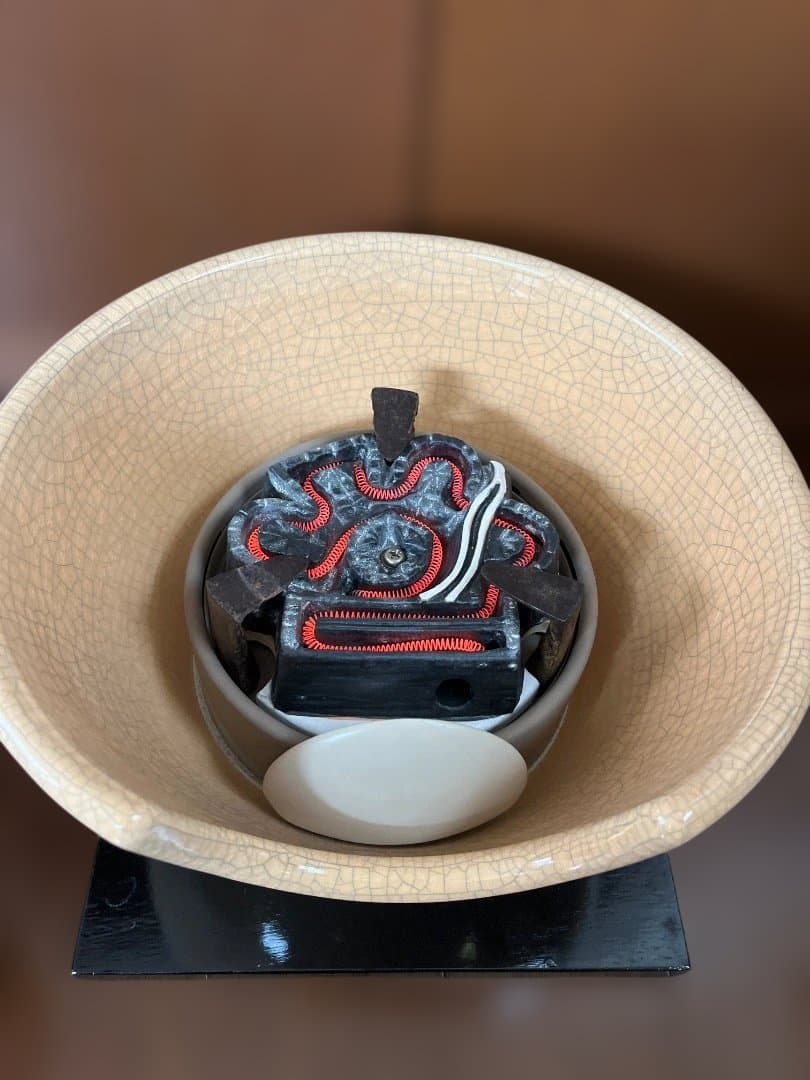 茶道　風炉釜　電熱線　陶器製