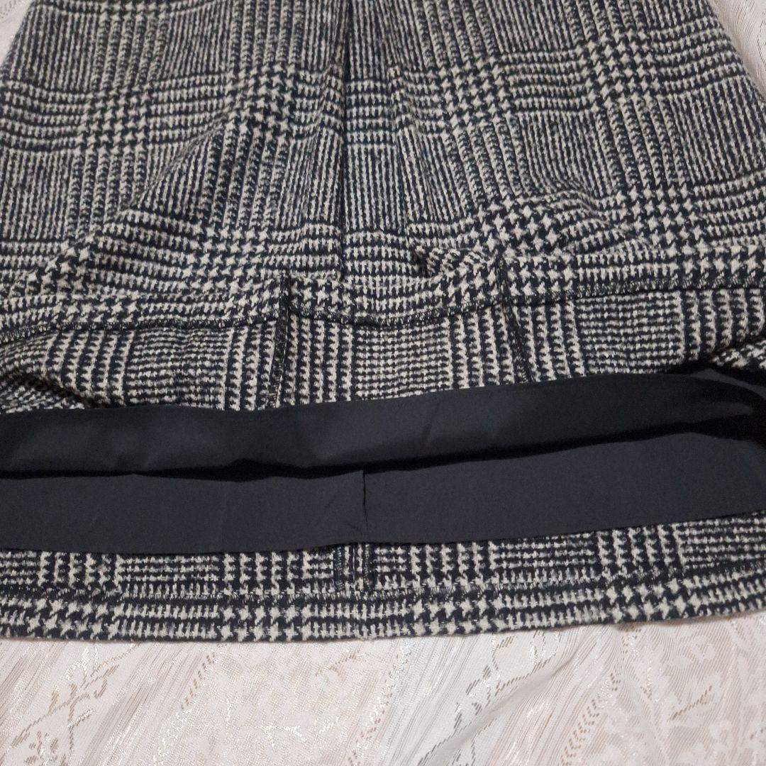 〔極美品〕新品未使用 23区ウールグレン チェック柄 タックスカート