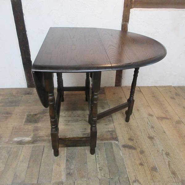 イギリス アンティーク 家具 ゲートレッグテーブル ダイニング 英国 6973d