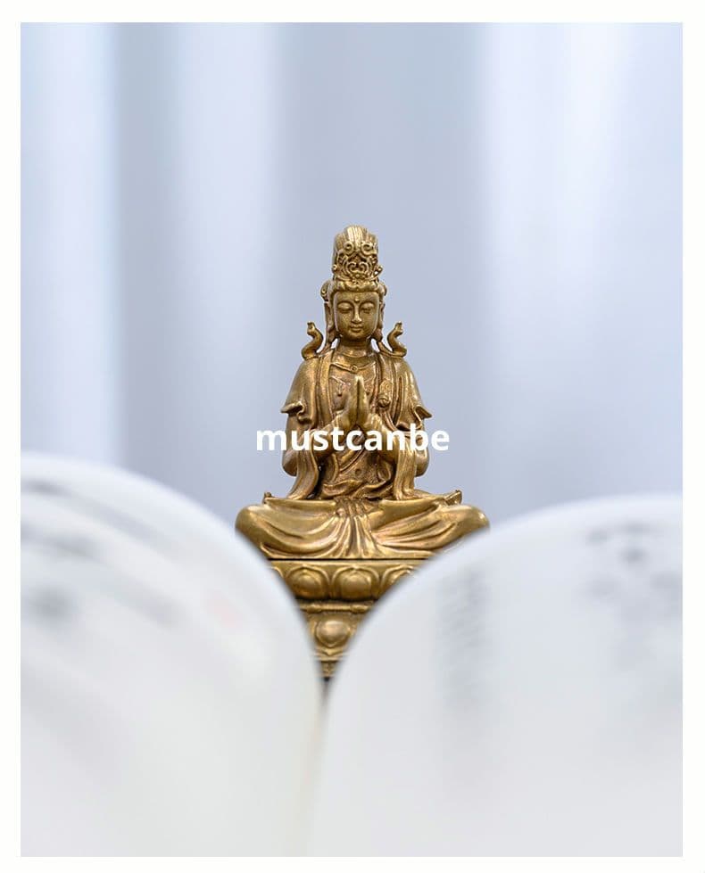 仏教美術 仏像 小仏像 観世音菩薩像 銅製 銅器 工芸品 置物