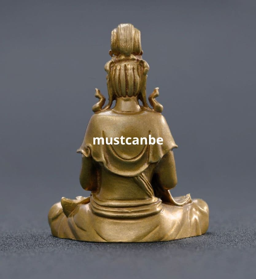 仏教美術 仏像 小仏像 観世音菩薩像 銅製 銅器 工芸品 置物