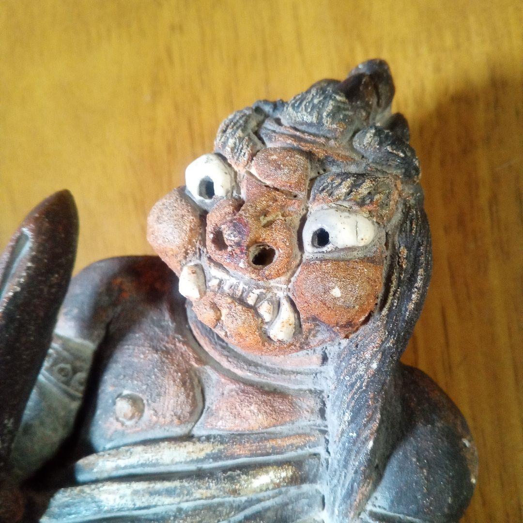 ★清水公照　不動明王坐像　泥佛　煎茶道具