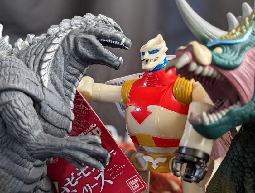 「ゴジラS.P」ジェットジャガー・ゴジラウルティマ他（バンダイ）ソフビ７体セット