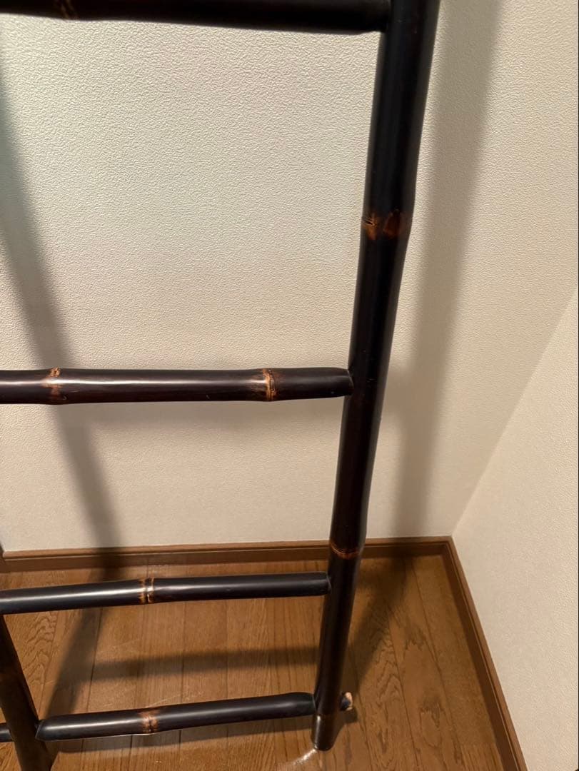レトロ&アンティーク! 鑑賞.ディスプレイ用・和風.飾り竹梯子! 当時物!