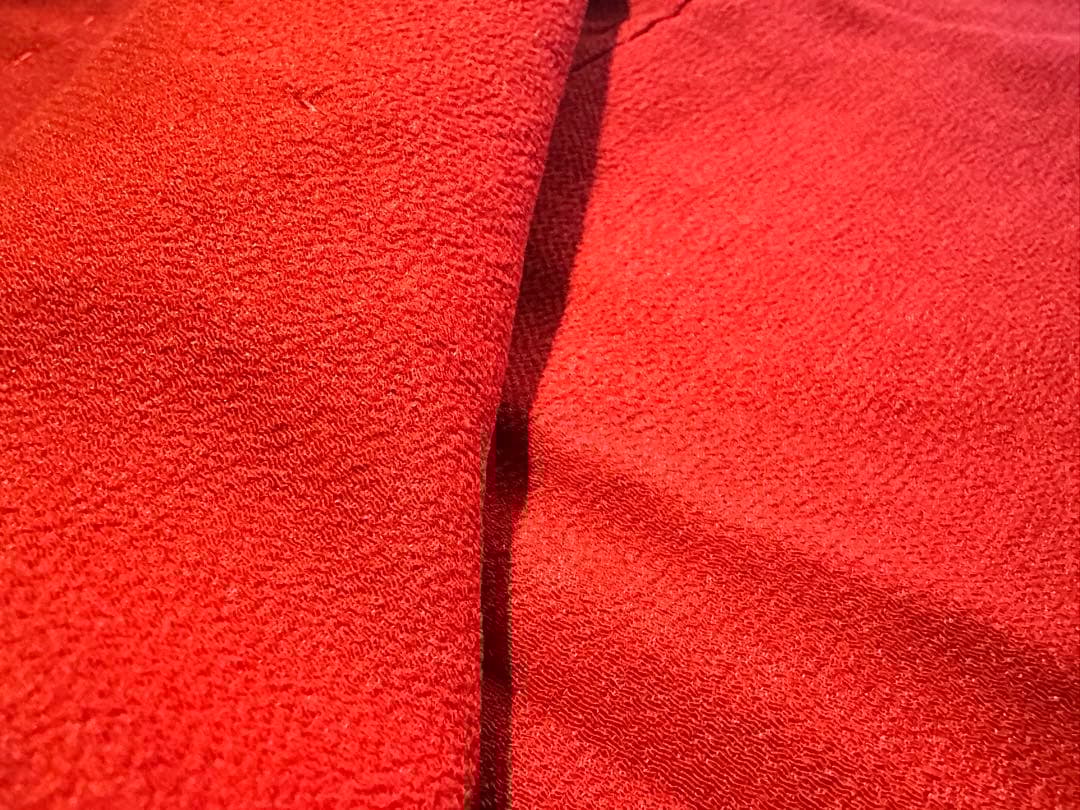 明治期・刺繍袱紗 熨斗目 松に雀 竹に海老 金駒刺繍 繻子 裏赤縮緬