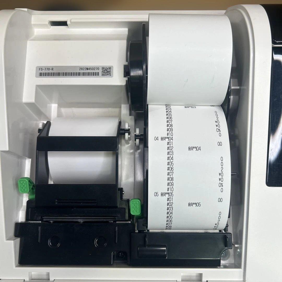 6524 2021年製 テック 飲食店向け レジスター FS-770 ホワイト