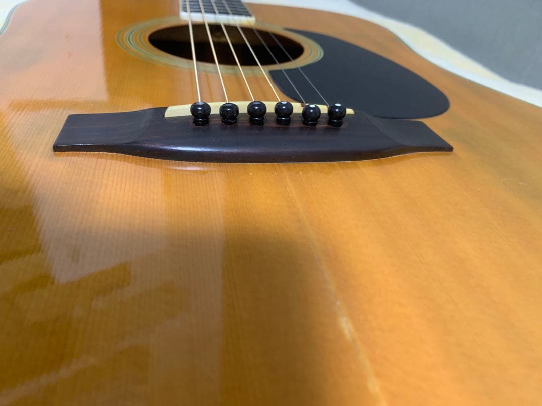 アコースティックギター Yamaki No.135 トップ単板 割れ修復あり
