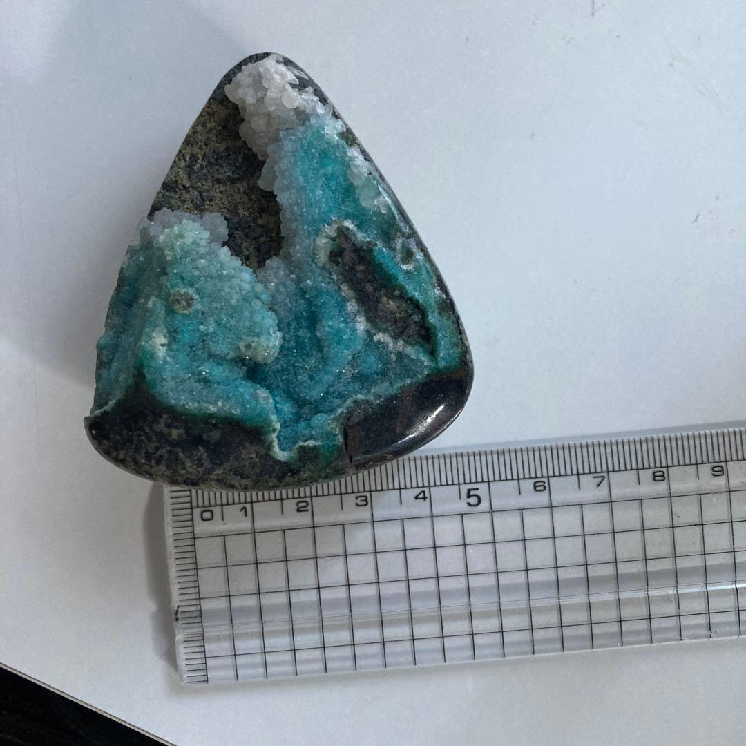 ドゥルージークリソコラ結晶　　アマゾナイトシリカブレス　クリソコララフストーン