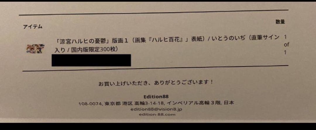 涼宮ハルヒの憂鬱 ハルヒ百花 いとうのいぢ 直筆サイン入り版画 複製原画 ハルヒ