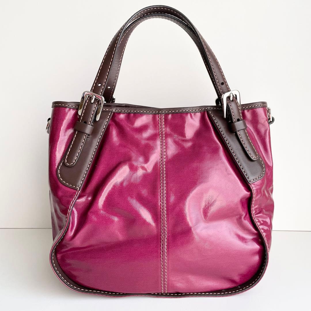 トッズ TOD'S ハンドバッグ G LINE Gライン ピンク ボルドー
