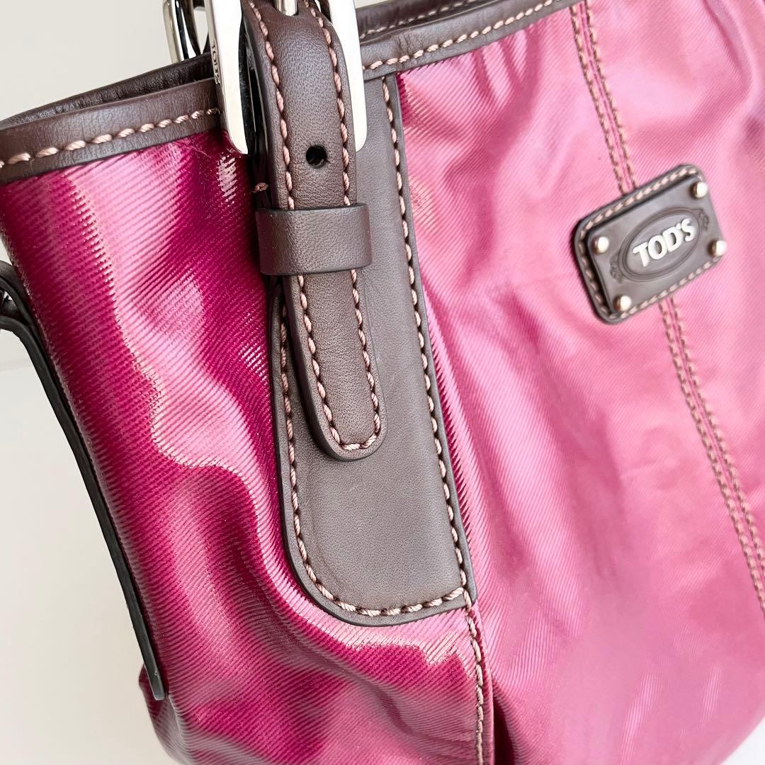 トッズ TOD'S ハンドバッグ G LINE Gライン ピンク ボルドー