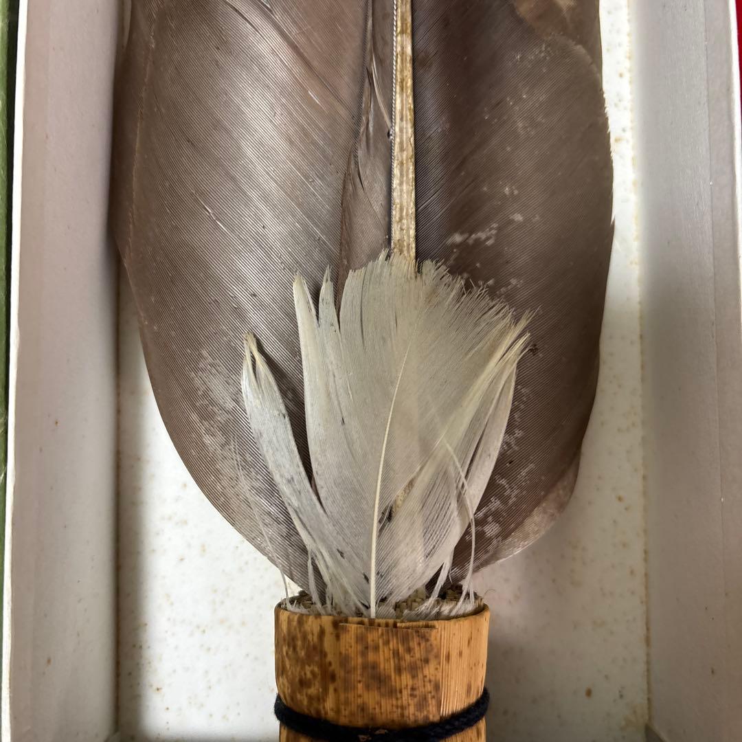 茶道具座掃　長さ49cm 茶道具『炭道具 座箒共箱長期保管品』