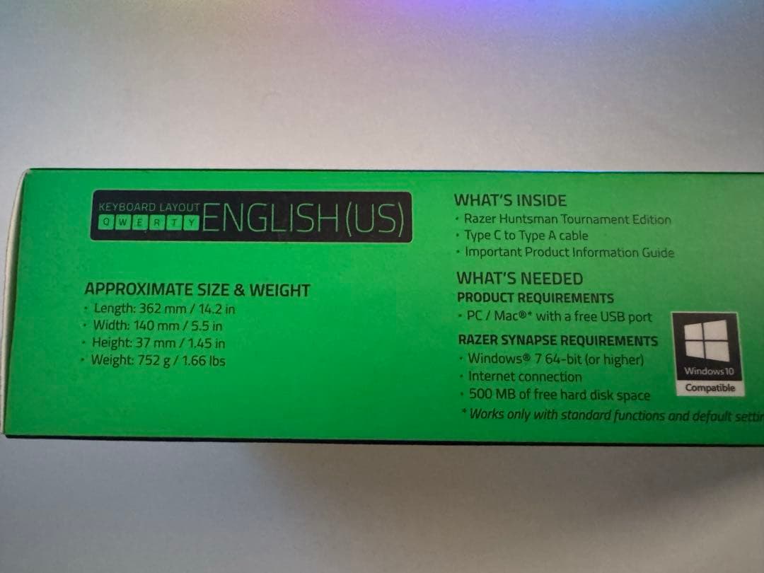 Razer Huntsman Tournament Edition（US配列）
