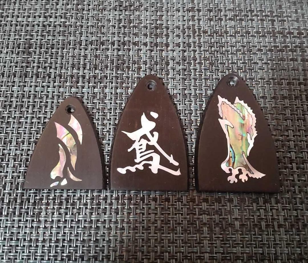 PRS　エボニー製　アバロンフレーム　トラスロッドカバー　RENSUONM