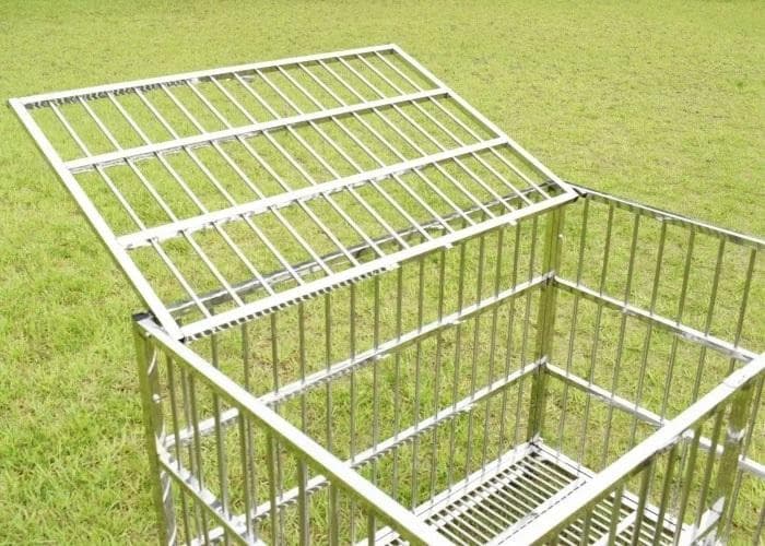 ステンレス製　ドッグゲージ（幅108ｘ奥行 72ｘ高さ92 cm）中型～大型犬用