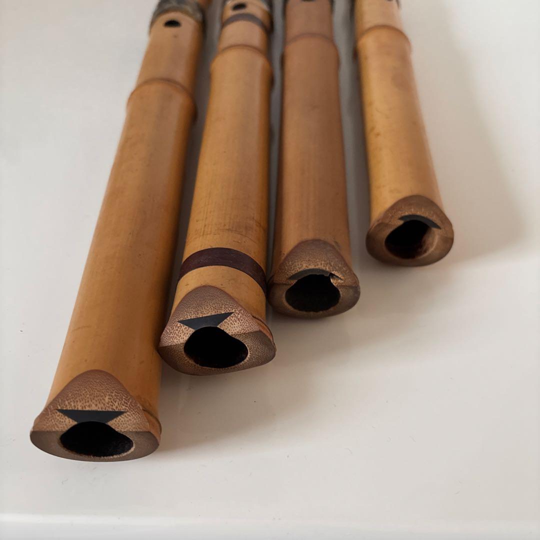 尺八本体 竹製 4本セット
