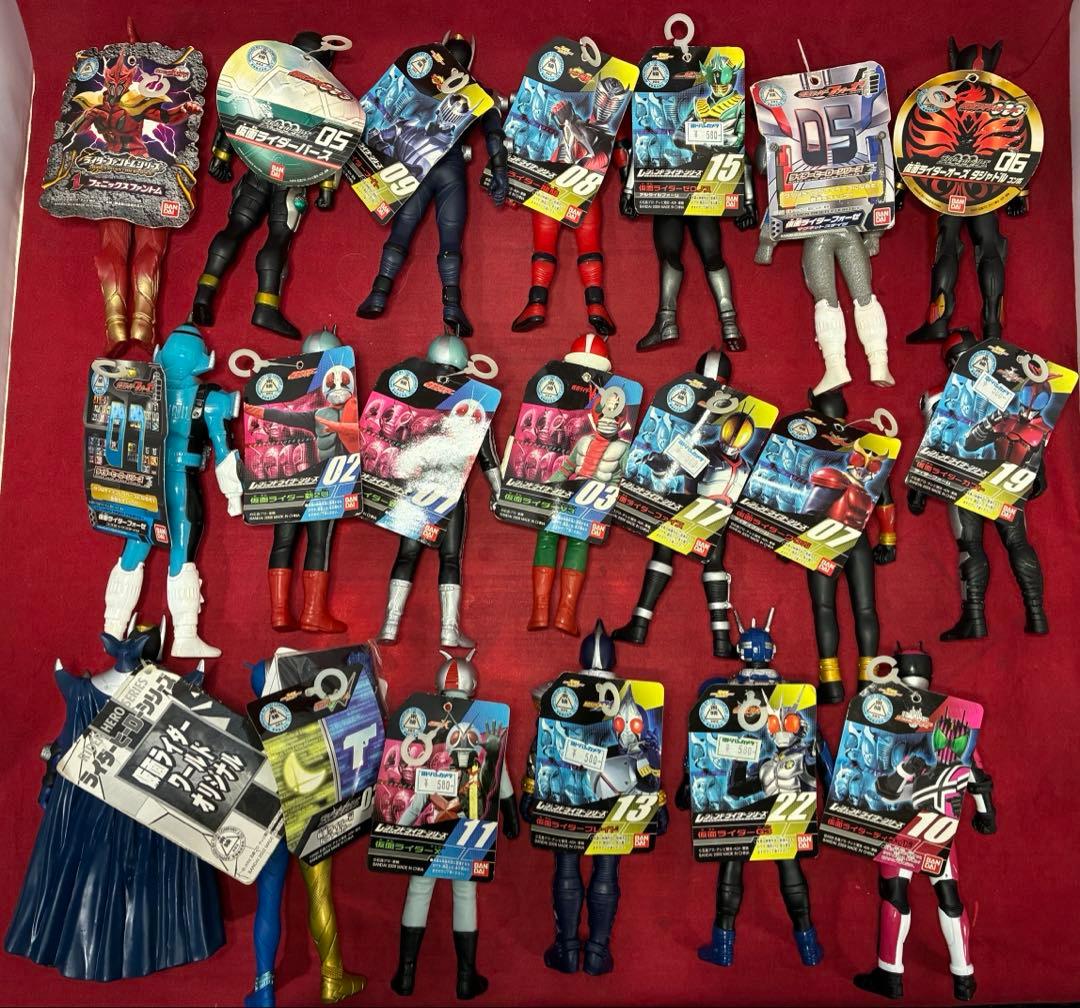 タグ付き 仮面ライダー 20体 まとめ売り ソフビ 1号 クウガ 龍騎 ファイズ