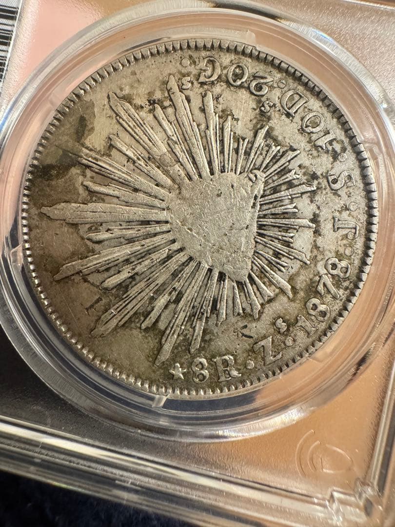 本物保証 メキシコ 8レアル銀貨 1878年 PCGS