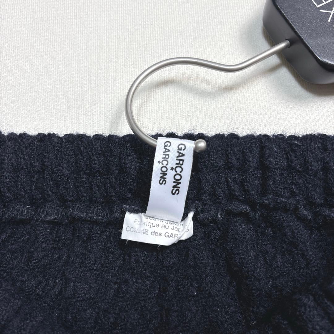 美品✨コムデギャルソンコムデギャルソン サルエルパンツ ワッフル SS ネイビー