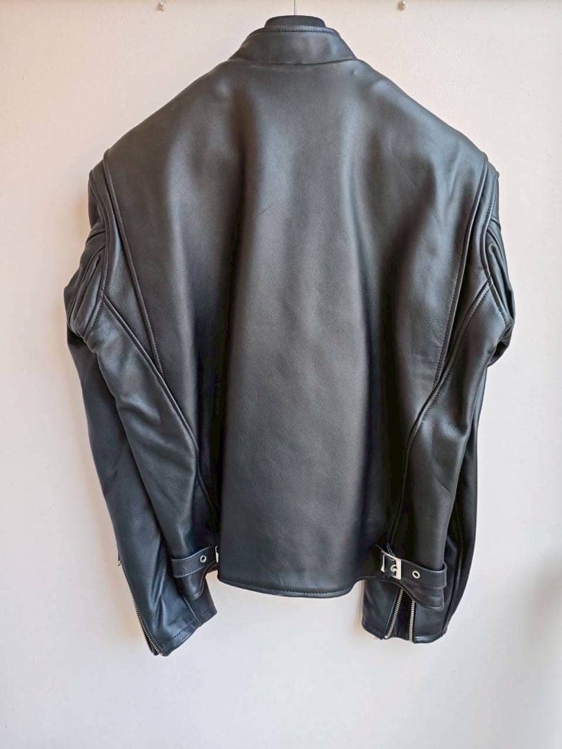 NANKAI ブラック シングルライダースジャケット