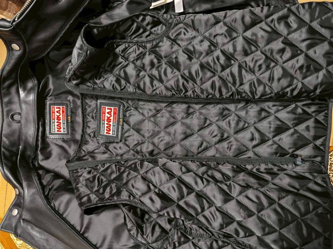 NANKAI ブラック シングルライダースジャケット