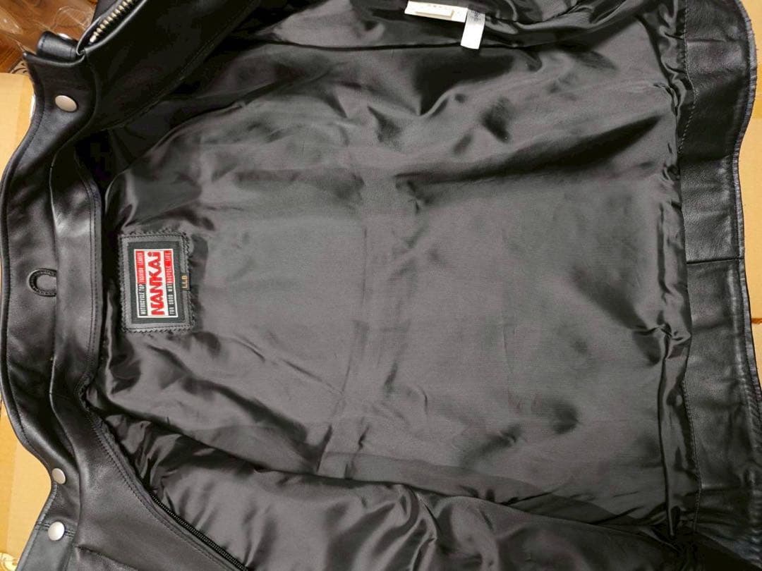NANKAI ブラック シングルライダースジャケット