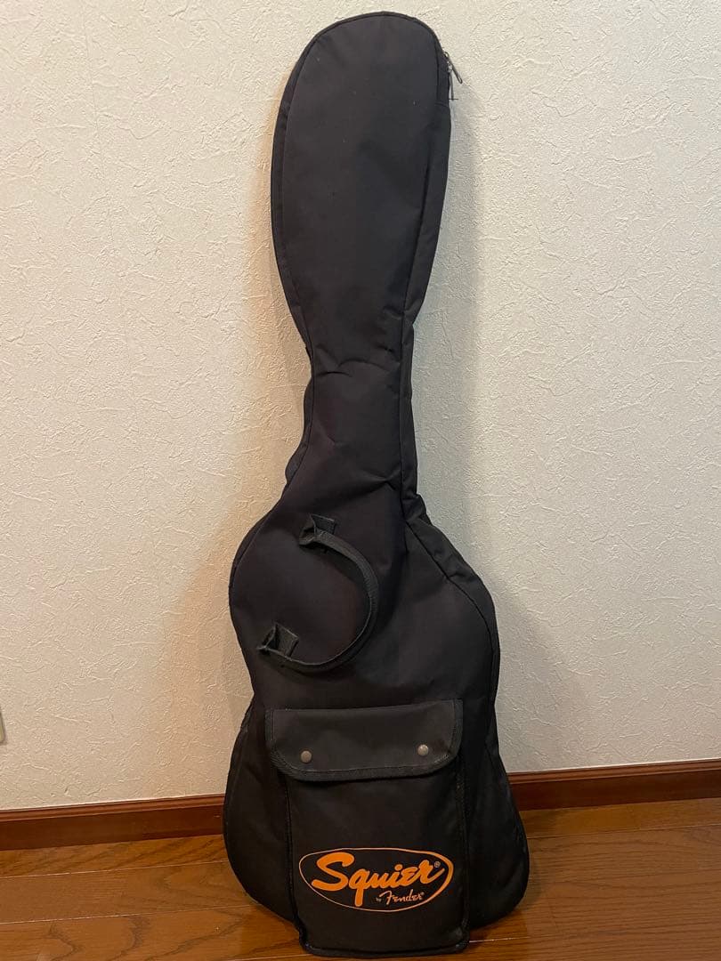 ぺ*】様 Squier エレキギター レッド ケース&シールド&ピックホルダー付