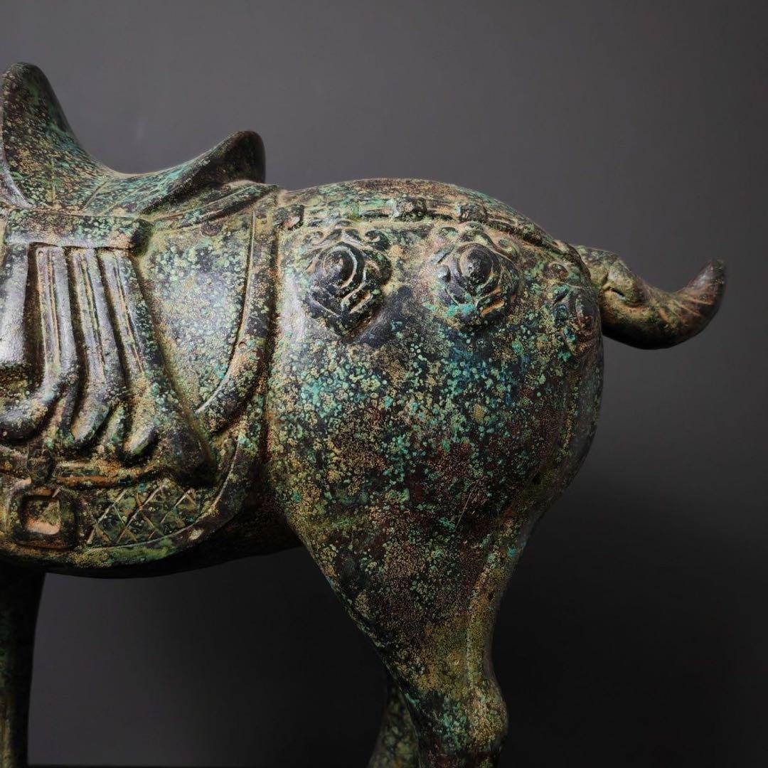 中国古美術品·古青銅器★西周青銅馬★宮蔵珍品・文房置物·風水開運置物・金運UP