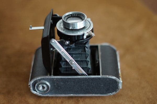 ミノルタ　セミP　 蛇腹　フィルム　カメラ　ケース付き