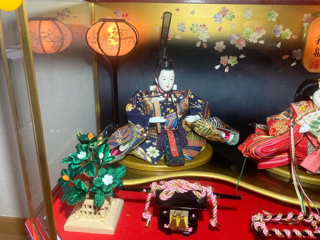 雛人形　ひな人形　親王ケース飾り　ガラスケース入り　ひな祭り