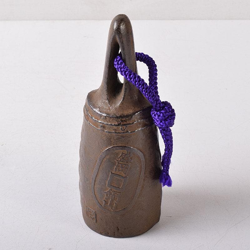 南部鉄器　御釜師　鈴木盛久作　南部砂鐵鈴　重さ約371g　共箱　C　R8227