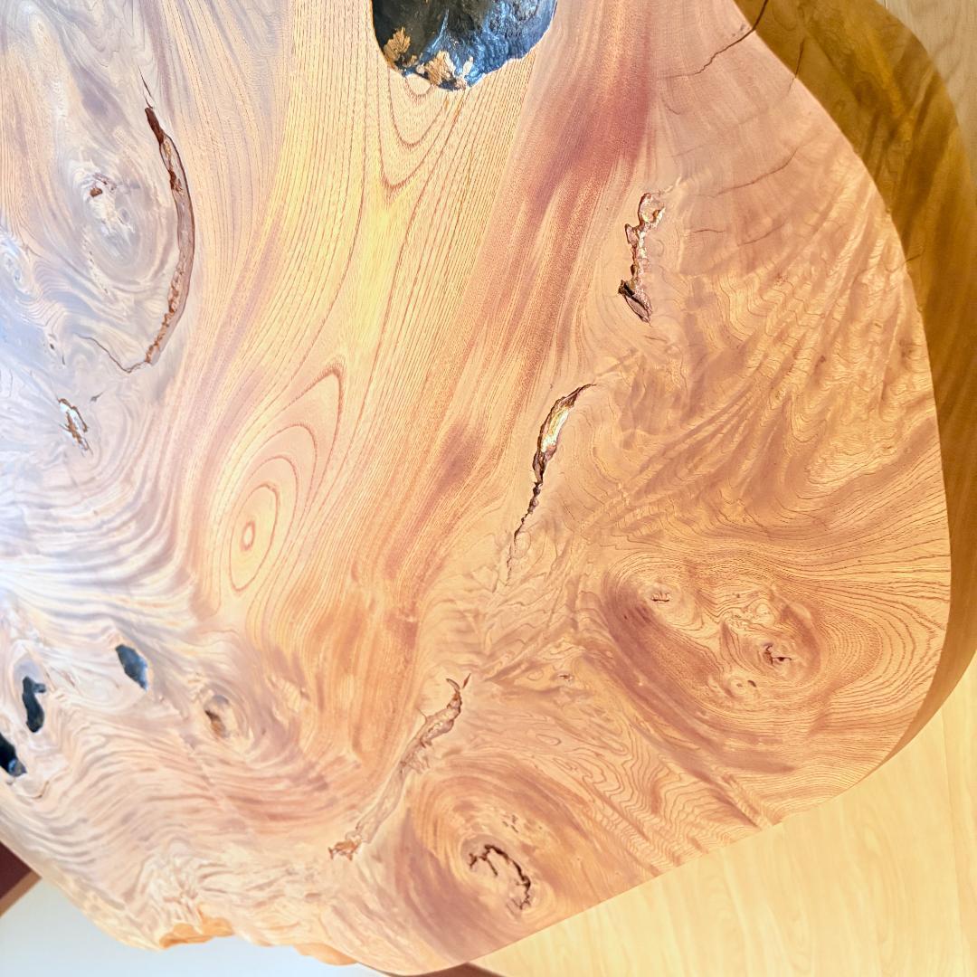 【teaページ】一枚板 座卓 ローテーブル 天然木 136cm 直接引取可