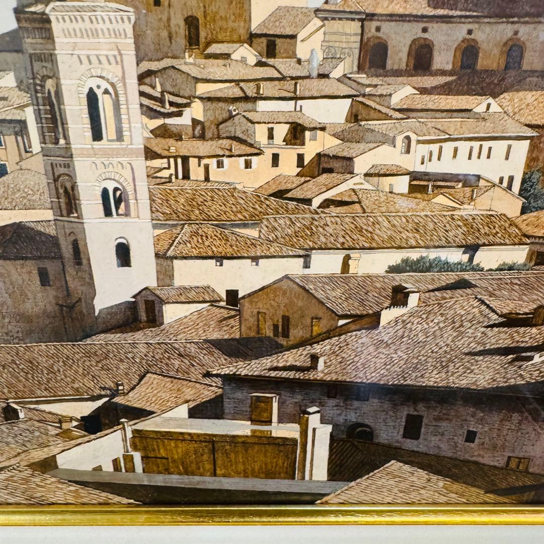 M10号　山本桂右「ウルビーノ」　作家直筆サイン　アート　限定　油絵