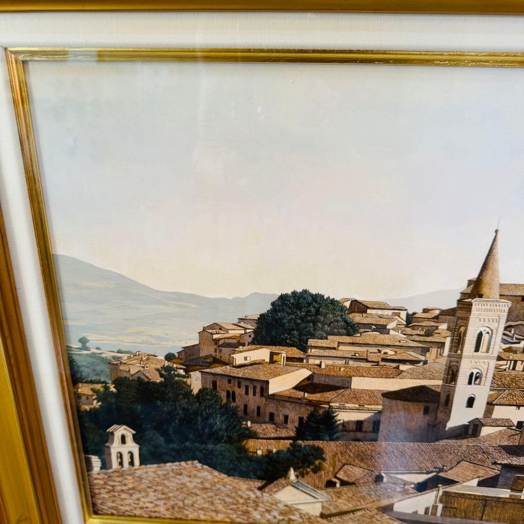 M10号　山本桂右「ウルビーノ」　作家直筆サイン　アート　限定　油絵