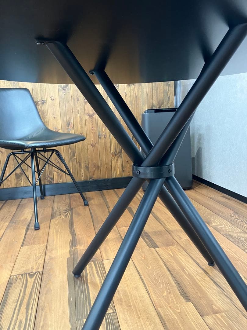 【セール】送料無料 セラミック 丸テーブル　110cm グレー インダストリアル