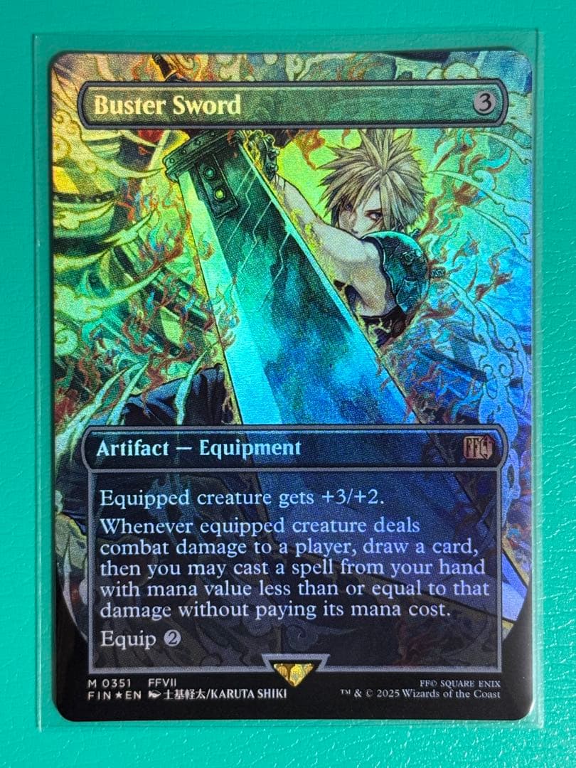 MTG　英語版　バスターソード　ボーダーレス　Foil