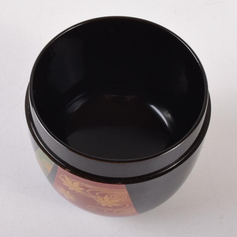 茶道具　山中塗　竹内幸斎作　熨斗蒔絵　大棗　共箱　V　7212