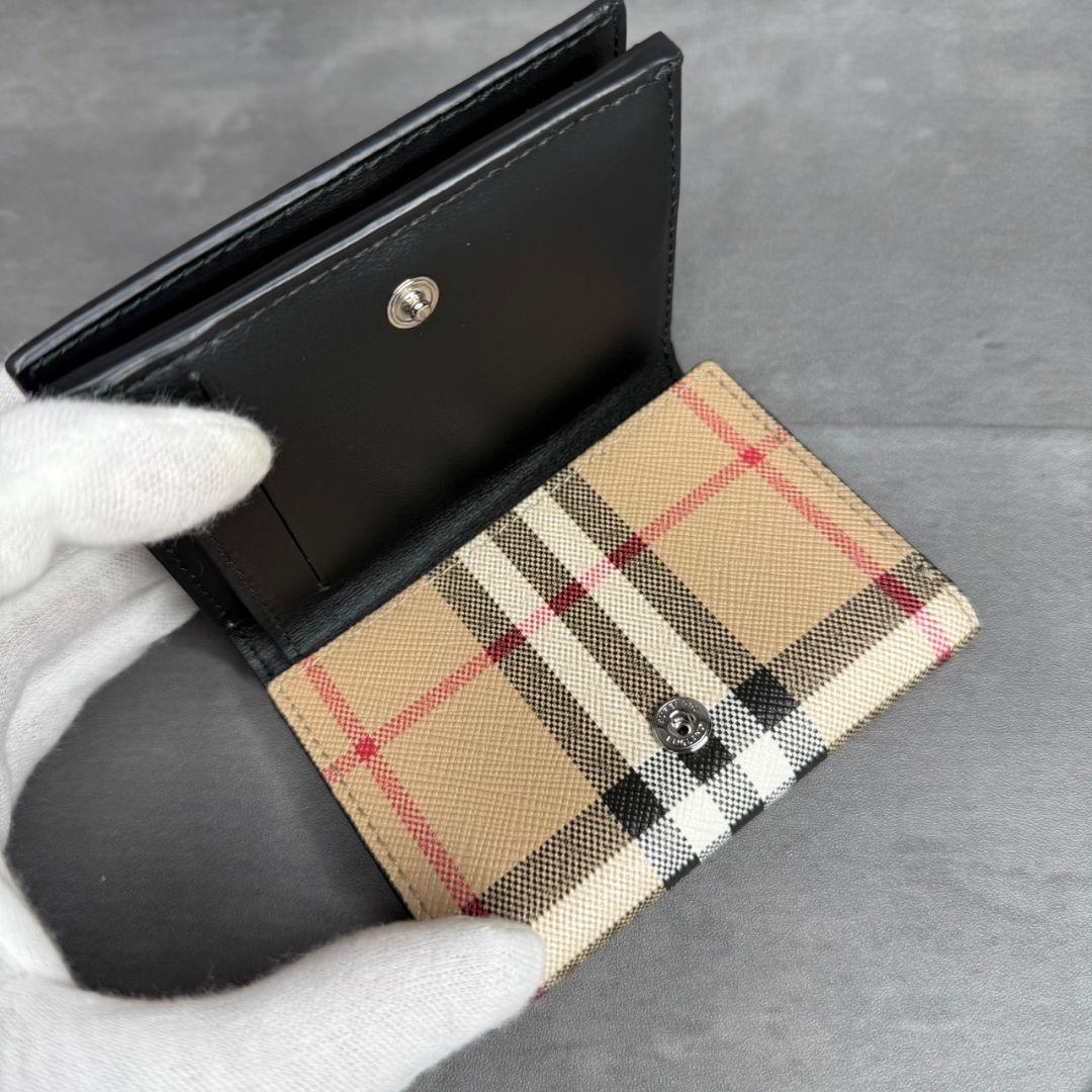 【現行】BURBERRY ノバチェック 3つ折り財布 コンパクトウォレット
